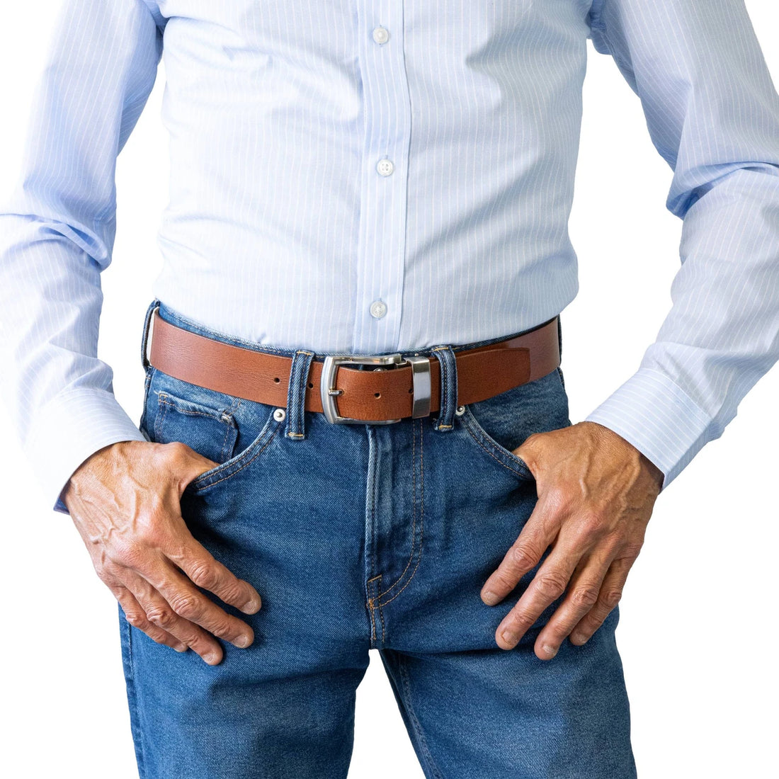 Nile Desert Full Grain Vintage Leather Belt 38mm - Buckle
