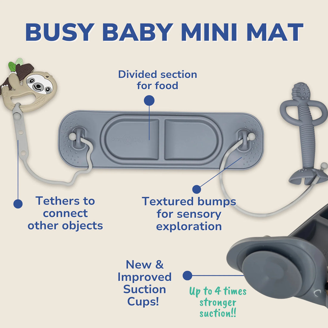 Mini Mat + Teether System Spearmint Busy Baby