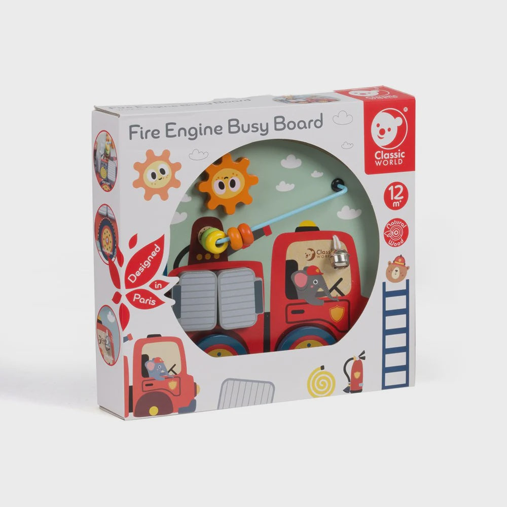 Wooden Fire Engine Busy Board - Johnco