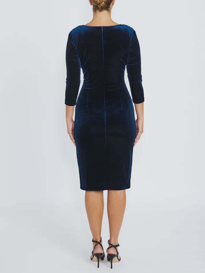 Capitol Velour V-Neck Dress
