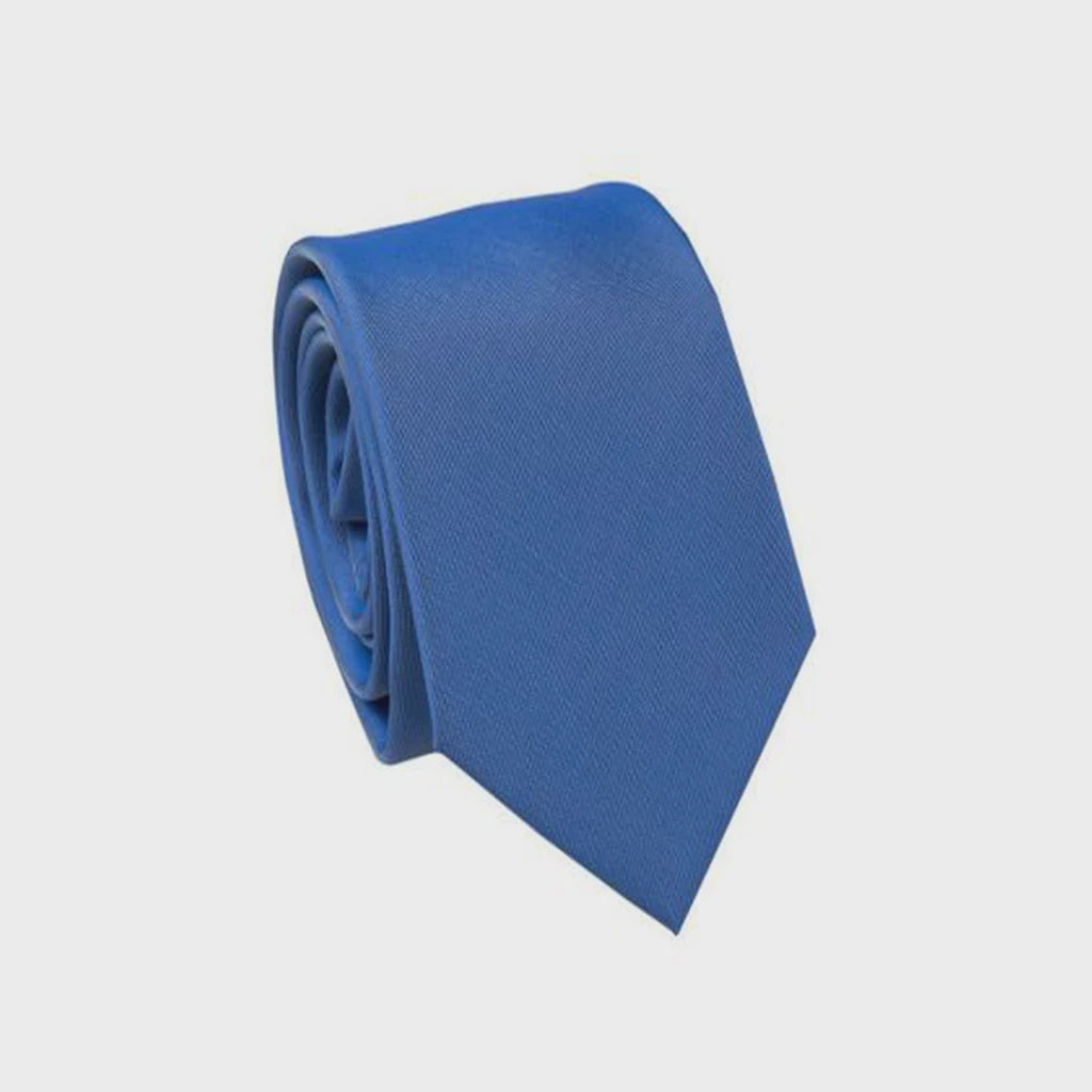 Tie Micro Solid 7cm Azure - Carlo Visconti
