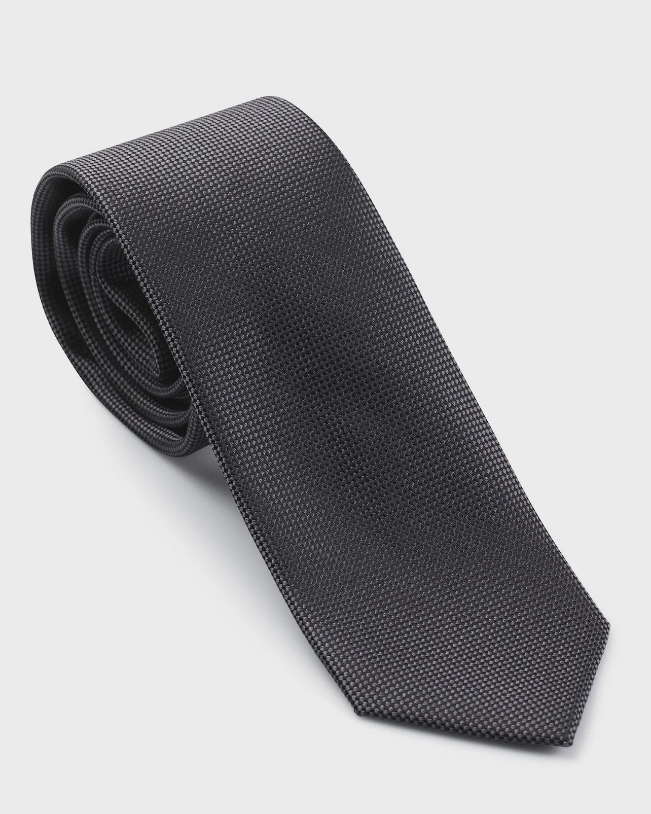 Tie Self Pattern 7cm Black - Carlo Visconti