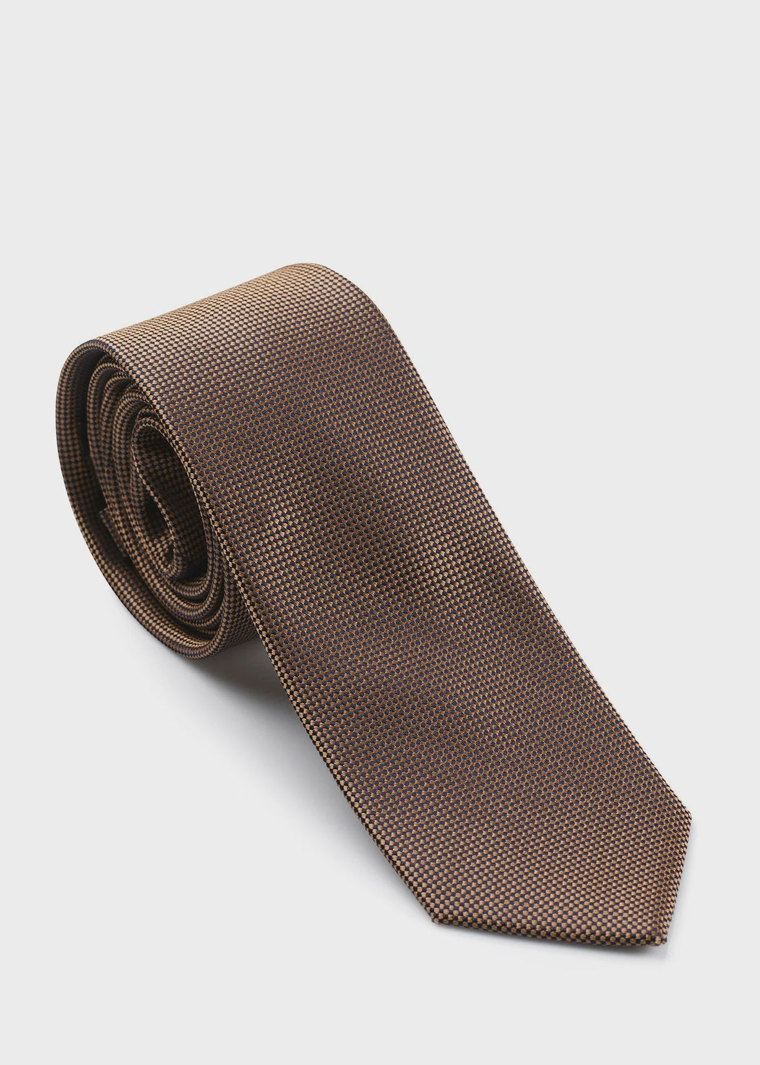 Tie Self Pattern 7cm Cappuccino – Carlo Visconti