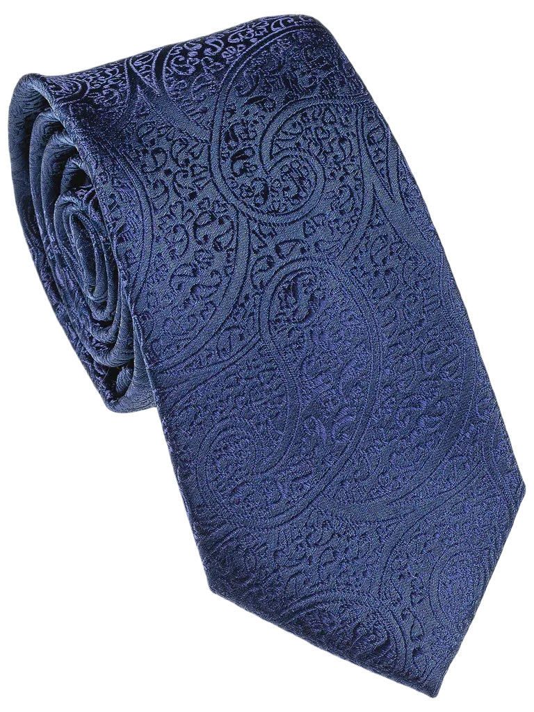 Tie Paisley 7cm Navy – Carlo Visconti