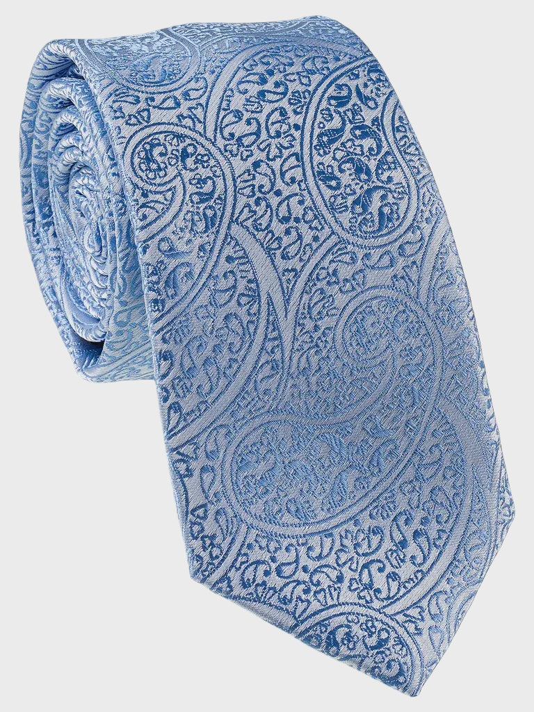 Tie Paisley 7cm Blue - Carlo Visconti