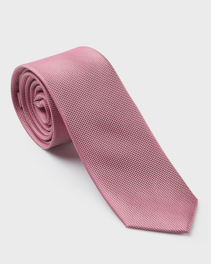 Tie Self Pattern 7cm Dusty Rose - Carlo Visconti