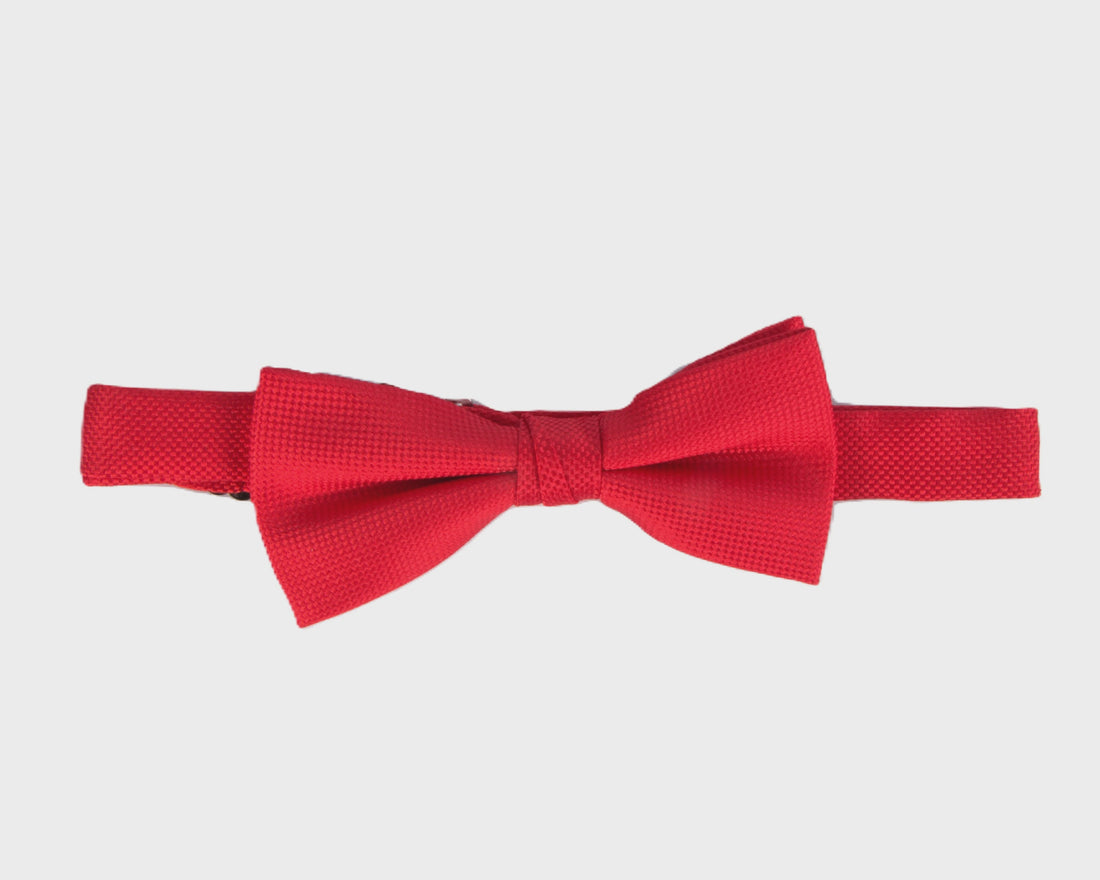Self Pattern Bow Tie Bright Red - Carlo Visconti