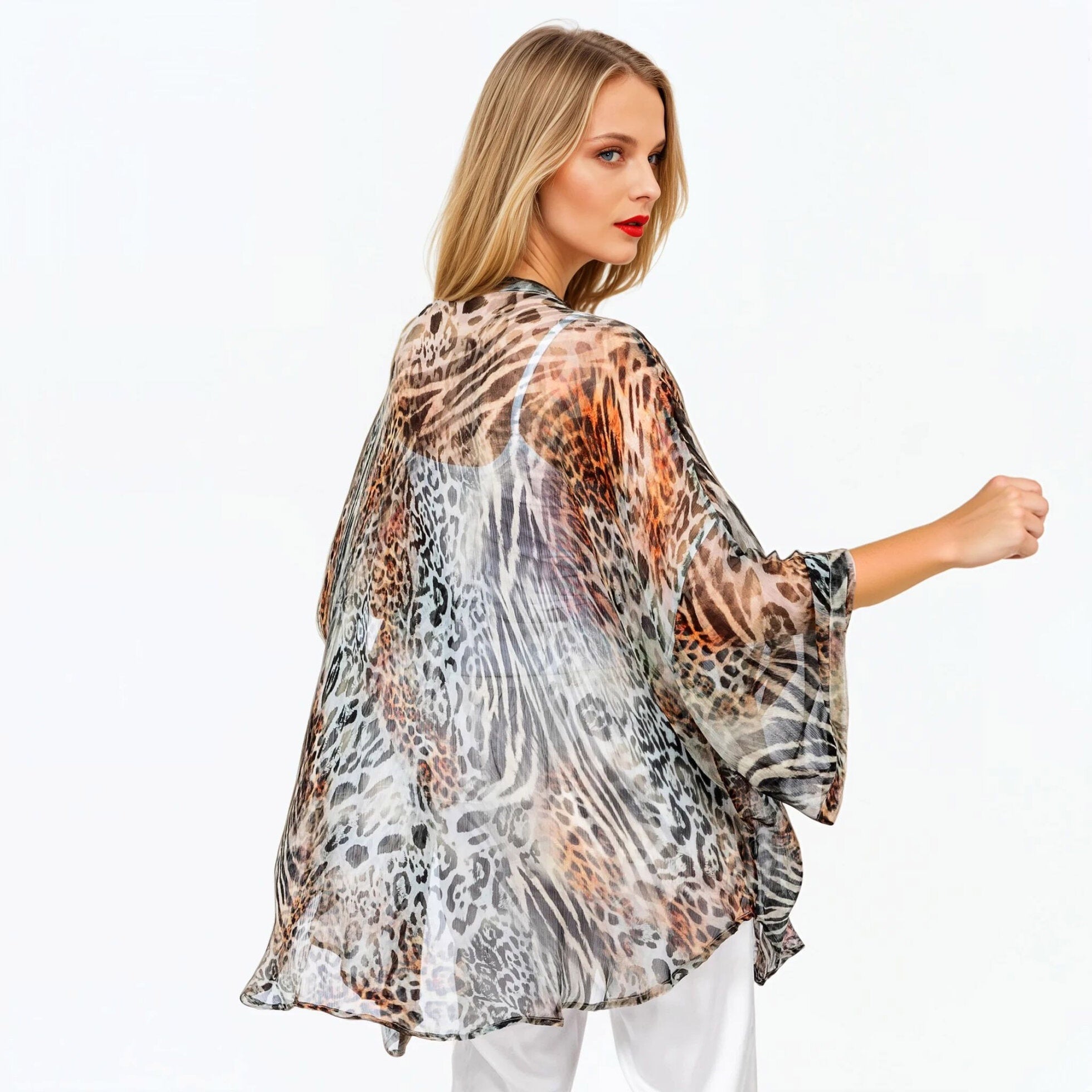 Chiffon Kimono Jungle - Claire Powell