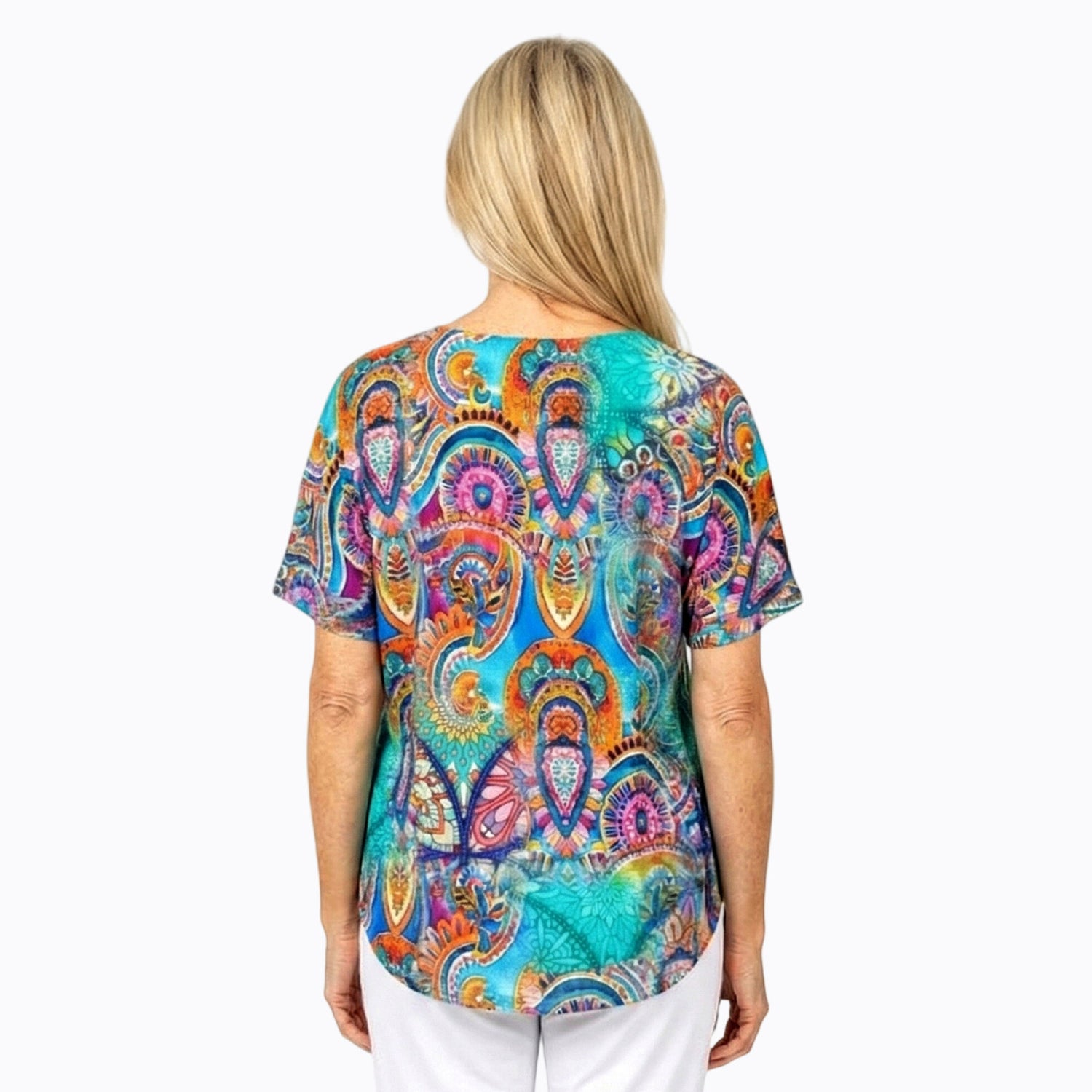V-Neck Tee Mosaic - Claire Powell