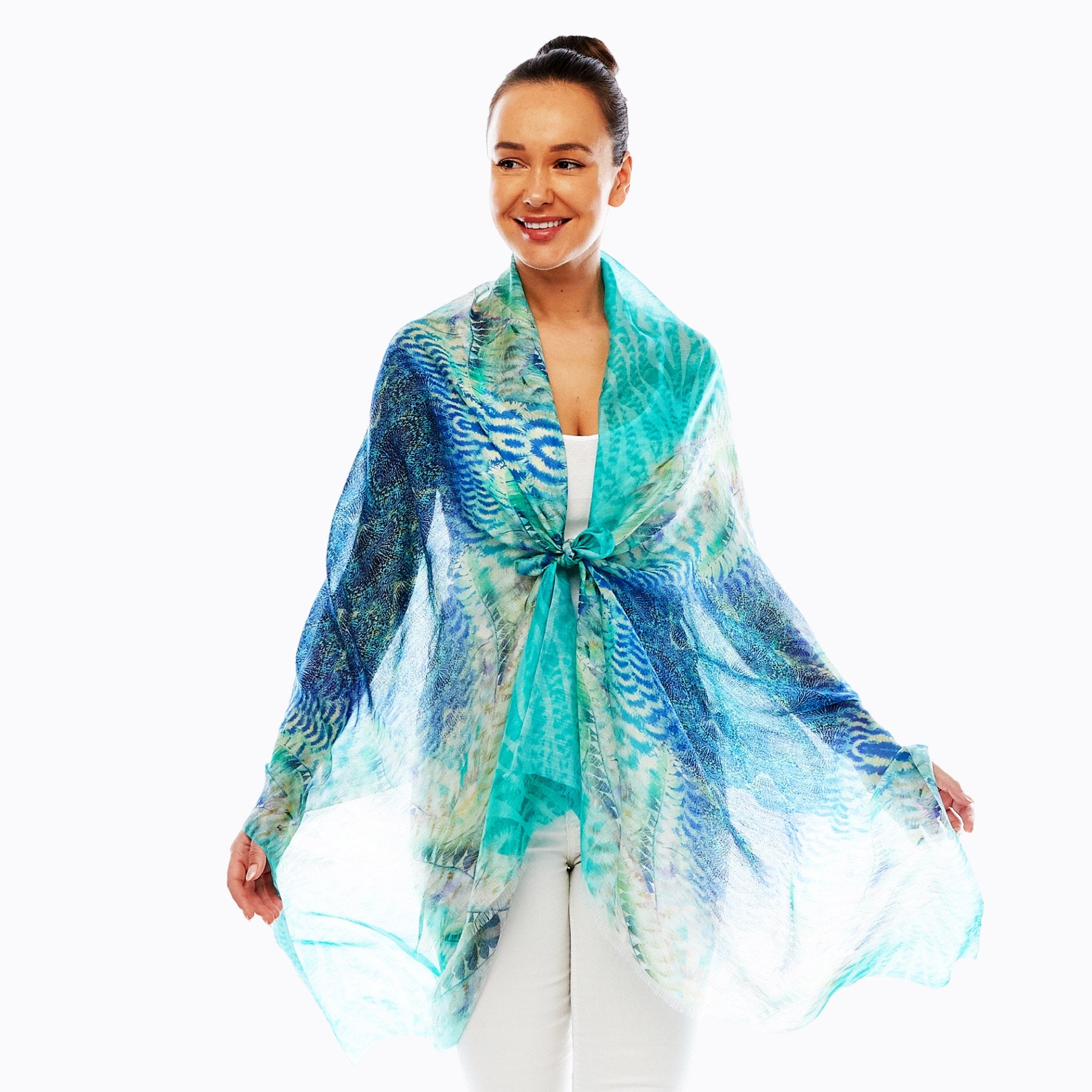Silk Scarf Marine - Claire Powell