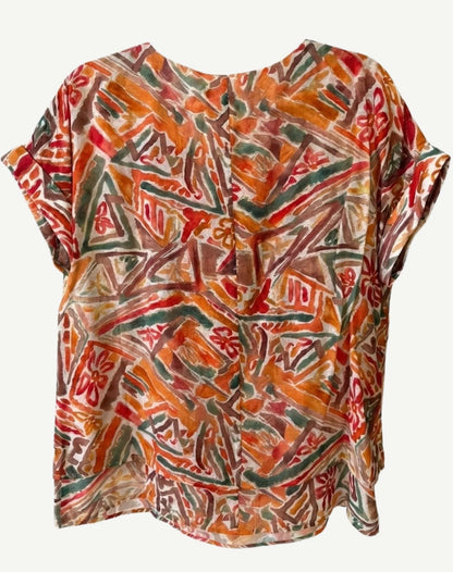 Coastal Muse Soft Print Top - Corfu