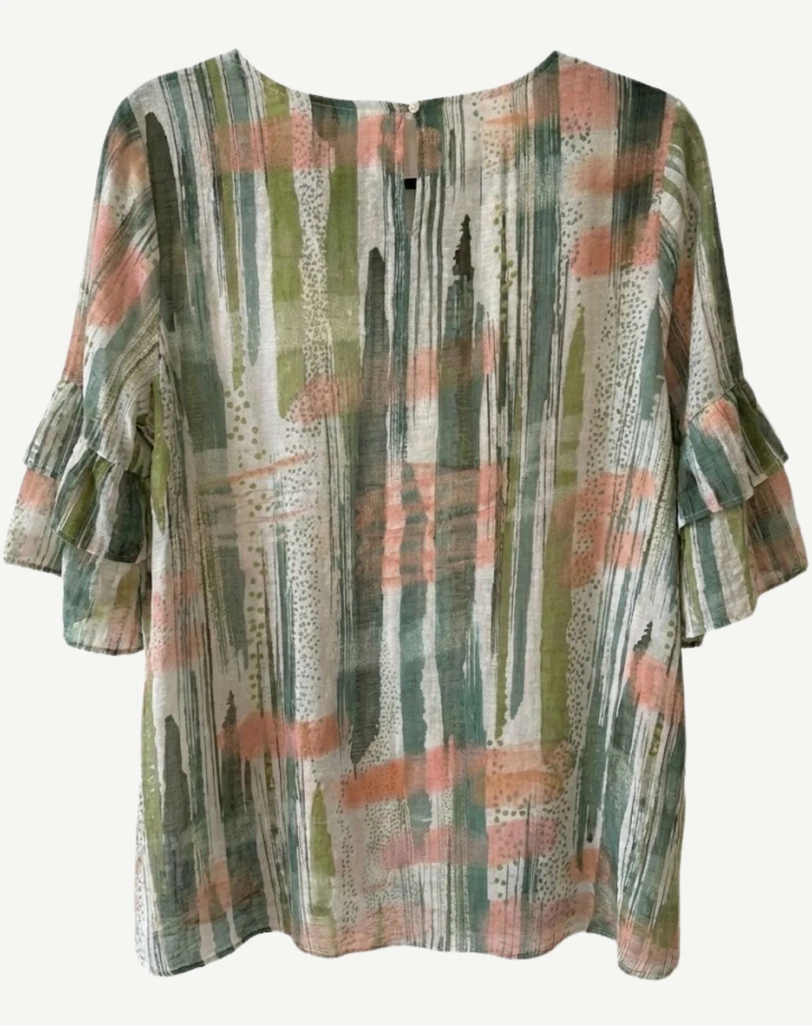 Crystal Drift Soft Print Blouse - Corfu