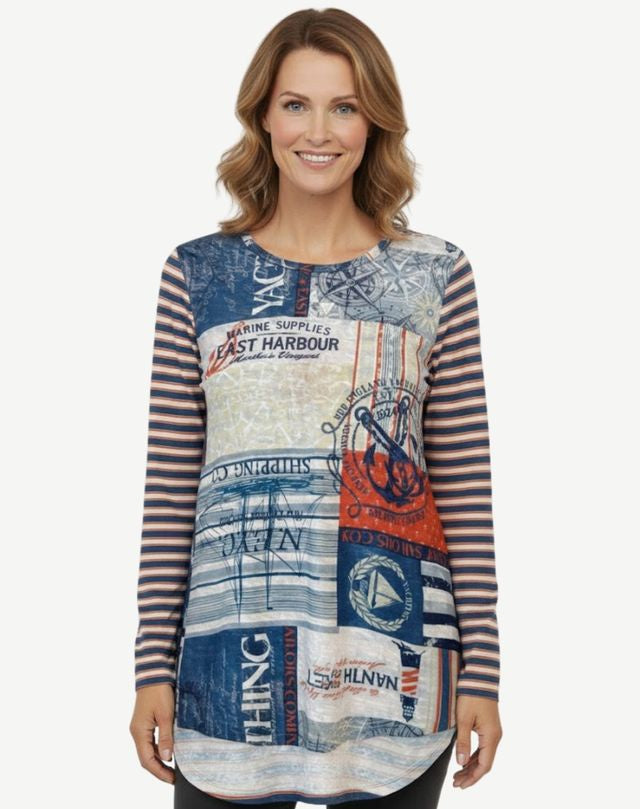 Bamboo Textured Knit Top Corfu