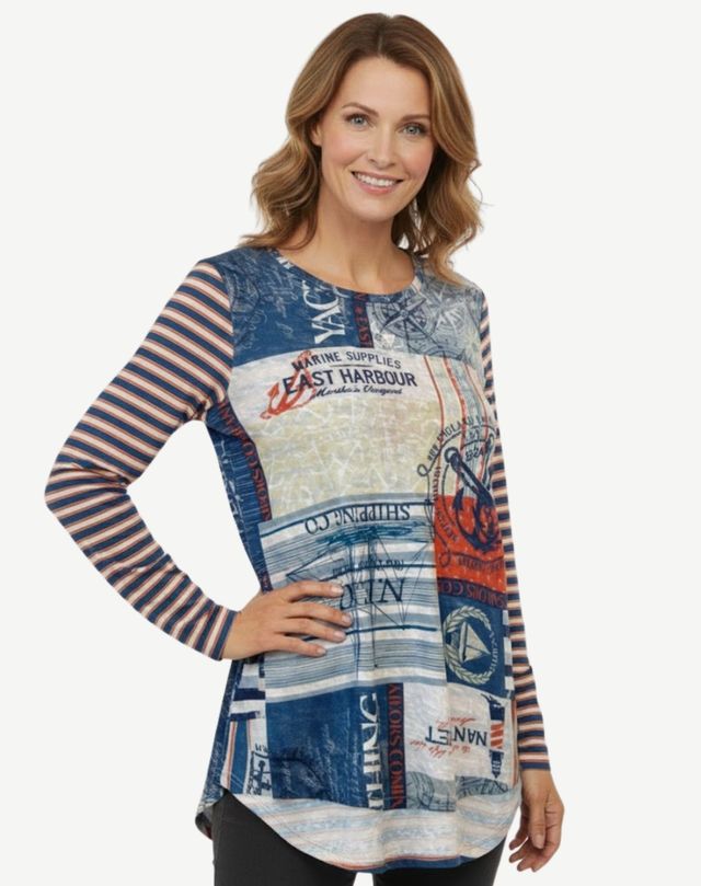Bamboo Textured Knit Top Corfu