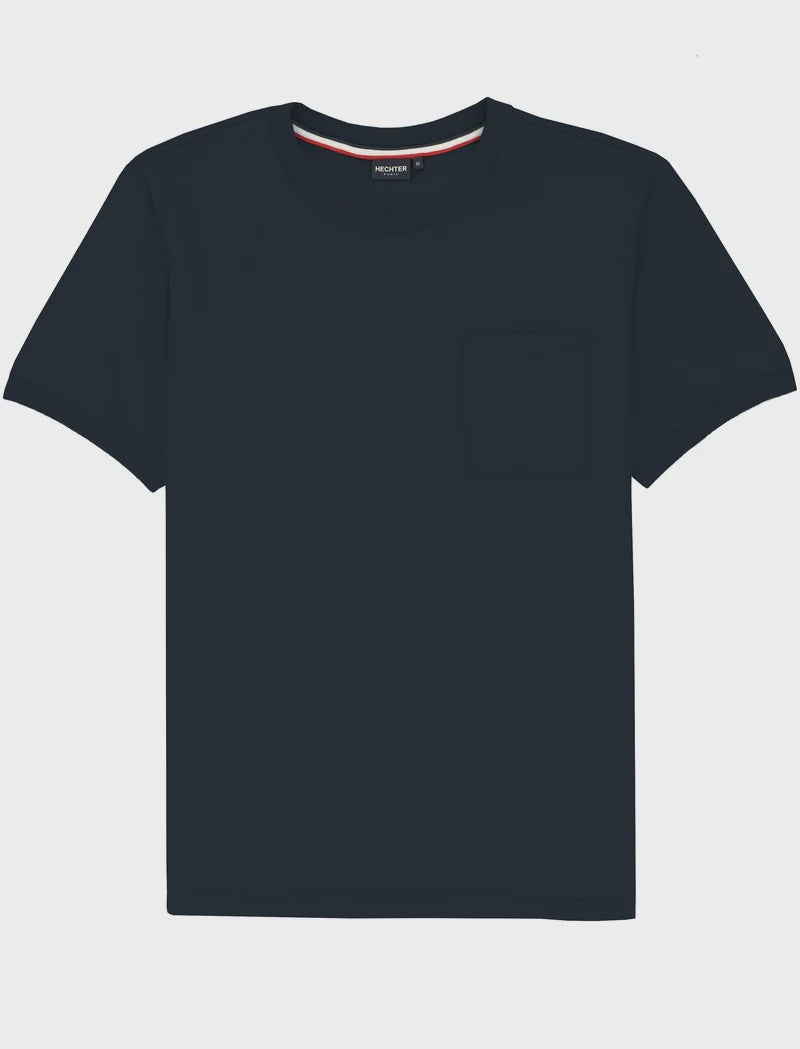 Cotton Pocket Tee Navy - Hetcher Paris