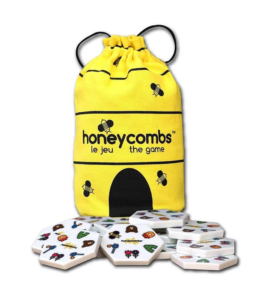 Yellow drawstring bag with &