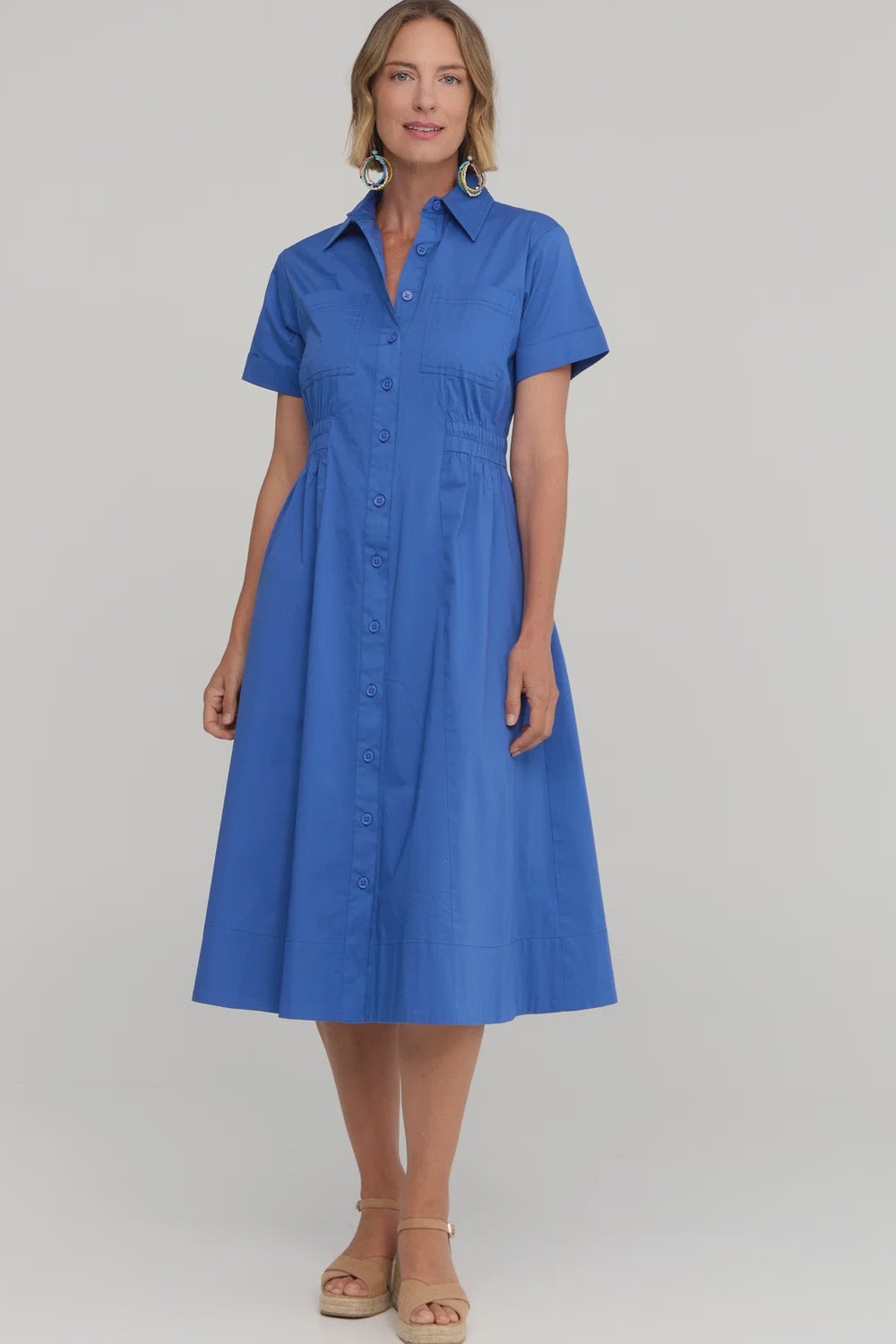 Kalinda Dress Oxford Blue - Ella &amp; Sunday