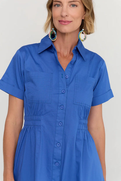 Kalinda Dress Oxford Blue - Ella &amp; Sunday