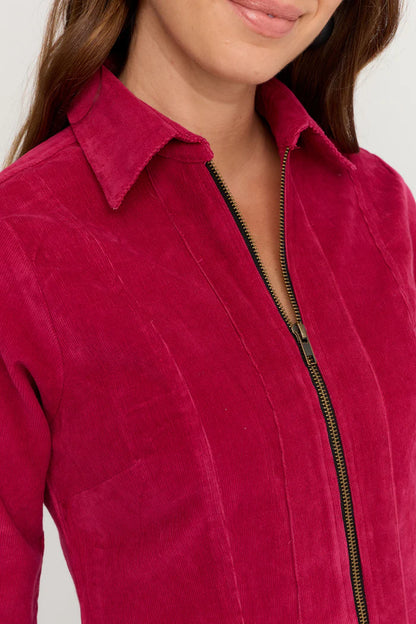 Lumi Cord Dress Garnet Red - Ella &amp; Sunday