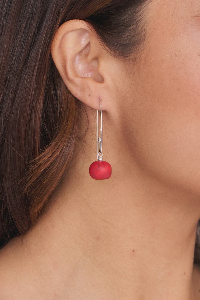Polymer Clay Red Cherry Earrings - Ella &amp; Sunday