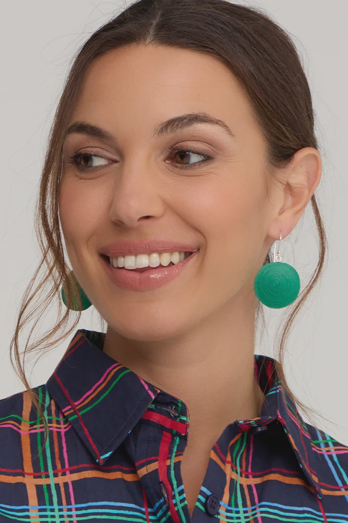 Swirl Earrings Emerald - Ella &amp; Sunday
