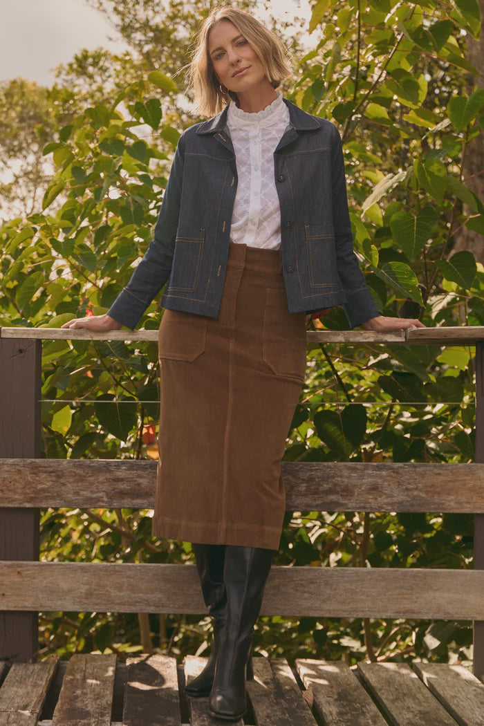 Winnie Skirt Toffee Brown - Ella &amp; Sunday