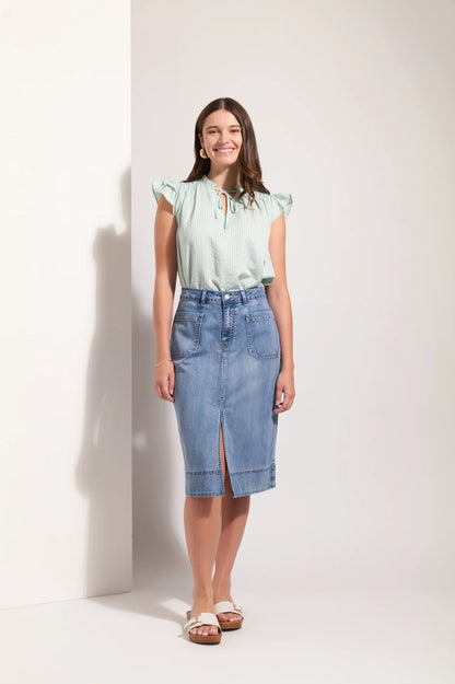 FO8184 Jean Queen Skirt