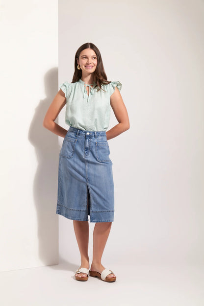 FO8184 Jean Queen Skirt