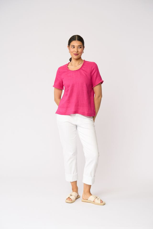 Benefits Scoop Top Deep Pink - FOIL