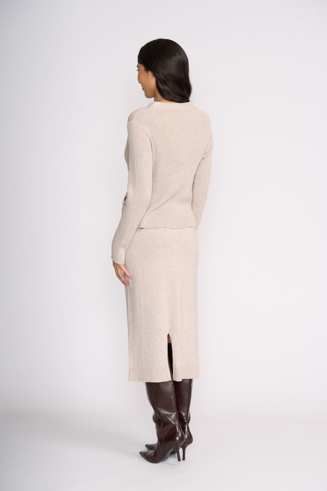 Set Play Wrap Cardi Latte Foil