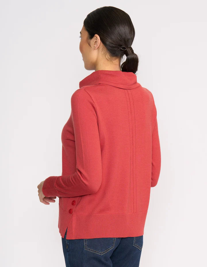 Detail Driven Sweater Clay Brick Foil