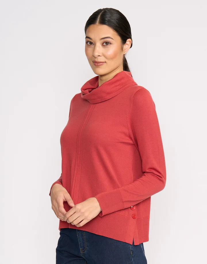 Detail Driven Sweater Clay Brick Foil