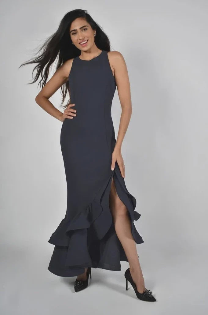 228174 Ankle-length Fit And Flare Dress