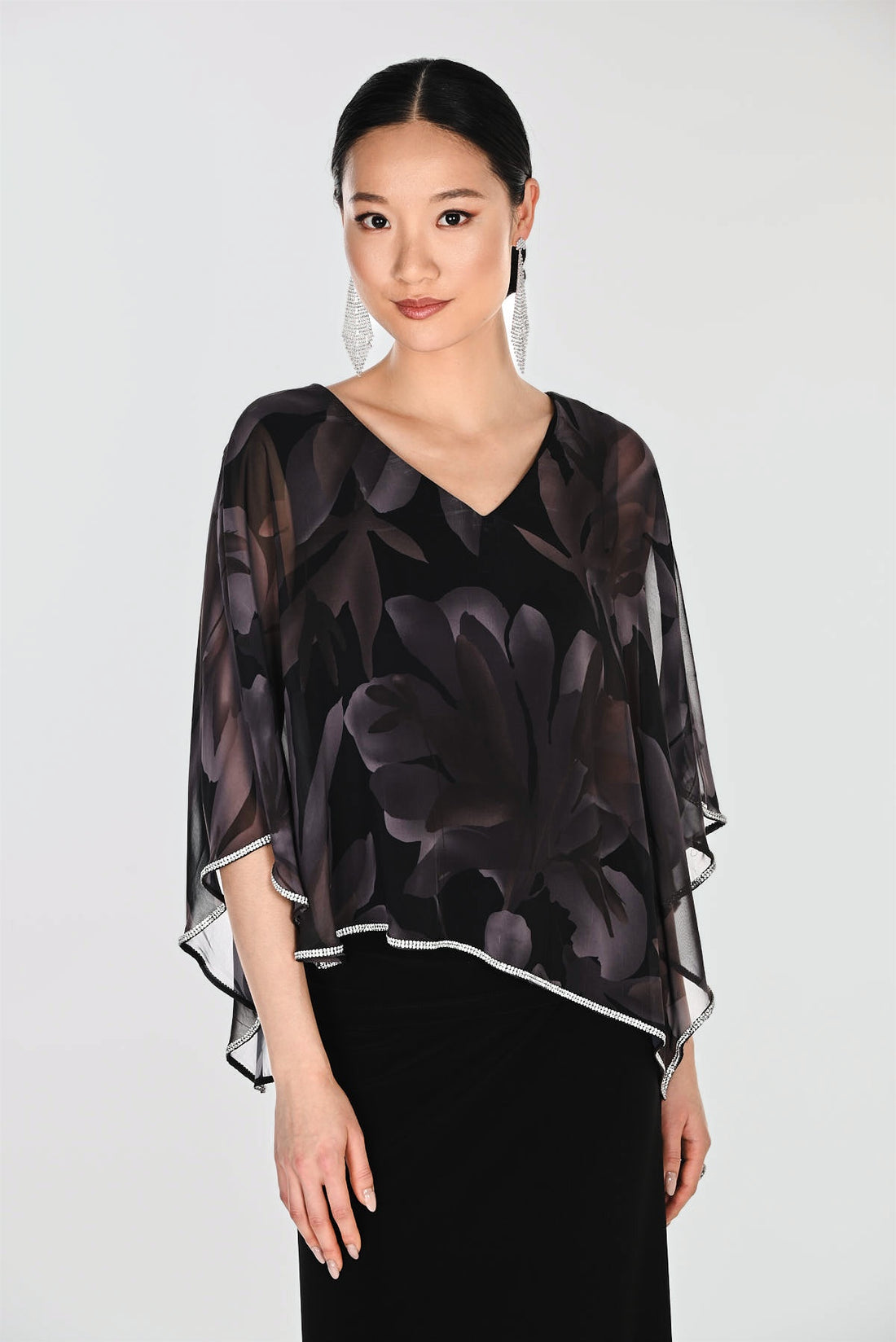 Elegant Floral V-neck Pullover Style Dress - Frank Lyman
