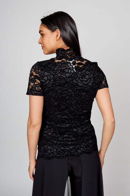 Frank Lyman 219180 Floral Lace Pullover Top