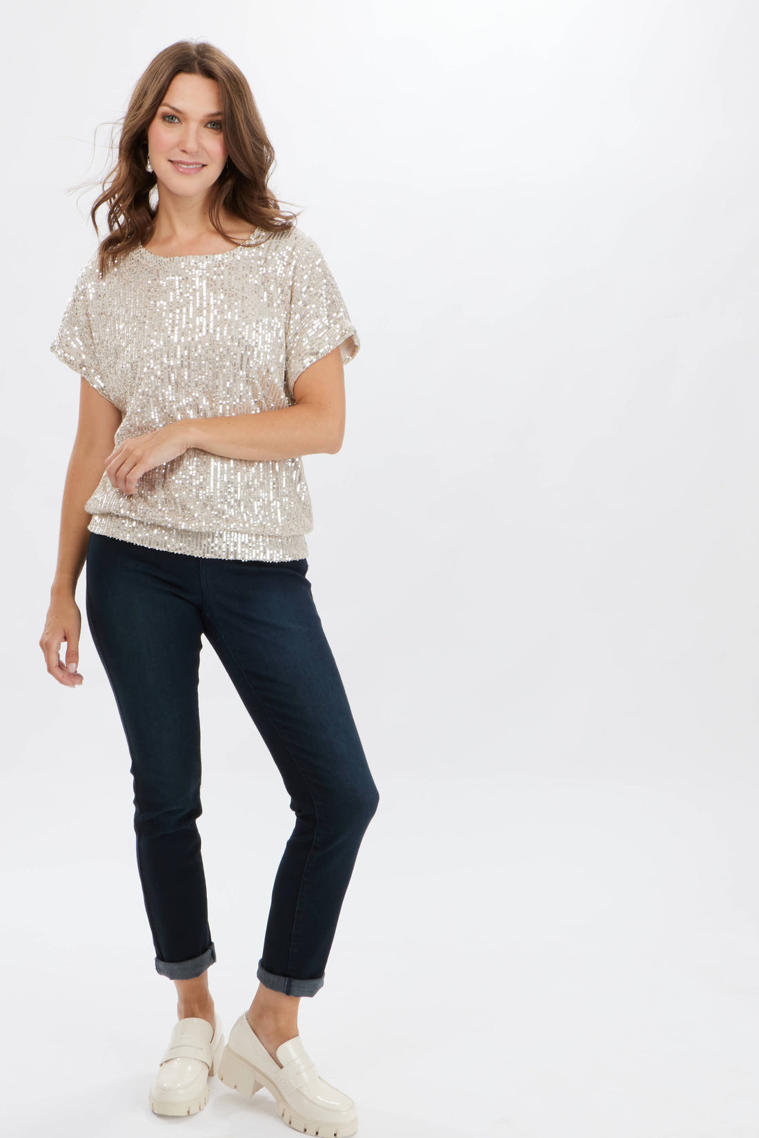 Frank Lyman 226482 Glamorous Sequin Pullover