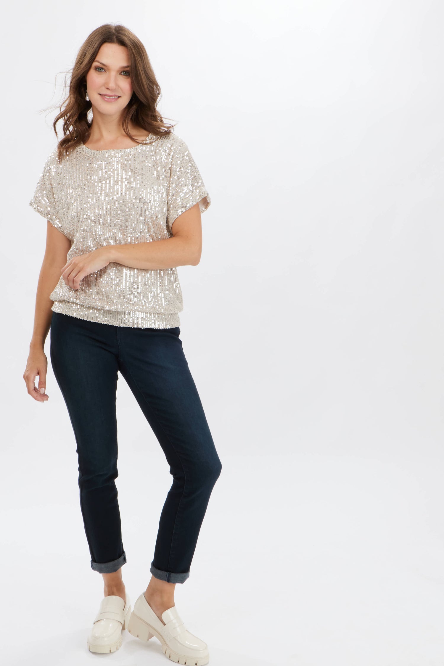 Frank Lyman 226482 Glamorous Sequin Pullover