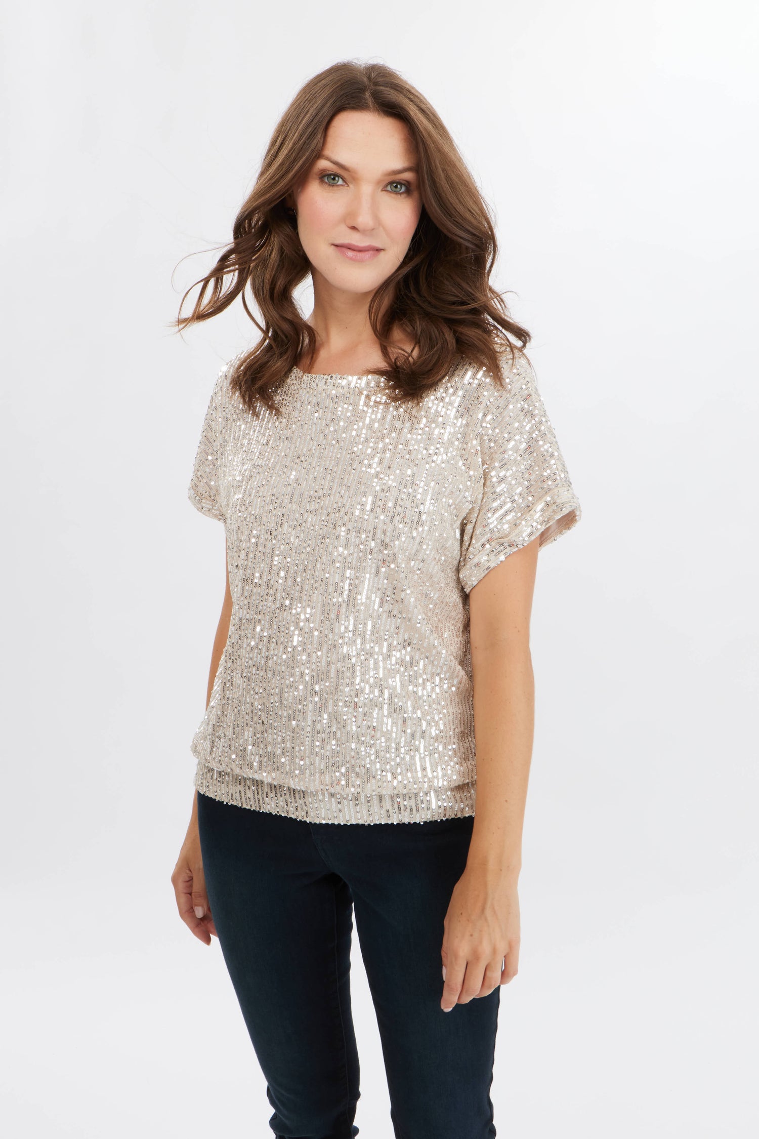 Frank Lyman 226482 Glamorous Sequin Pullover