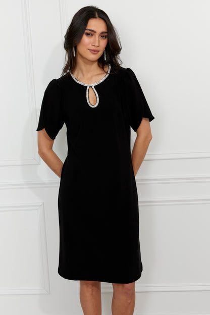 259019 Jewel Embellished Shift Dress Style