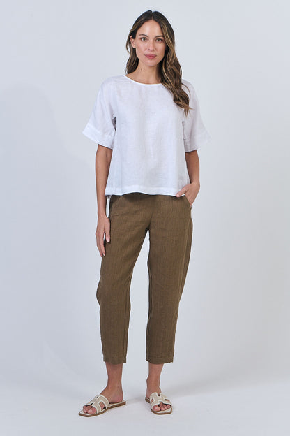 Naturals GA585 White Short Sleeve Top