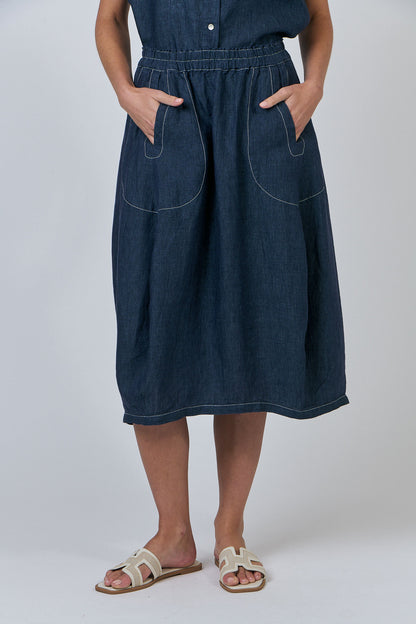 GA639 Linen Skirt