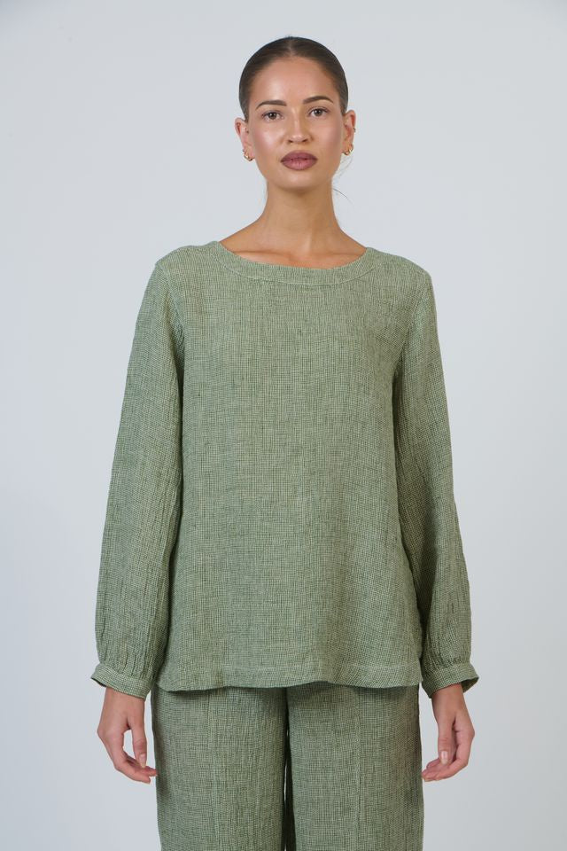 Relaxed Linen Top Naturals by O &amp; J