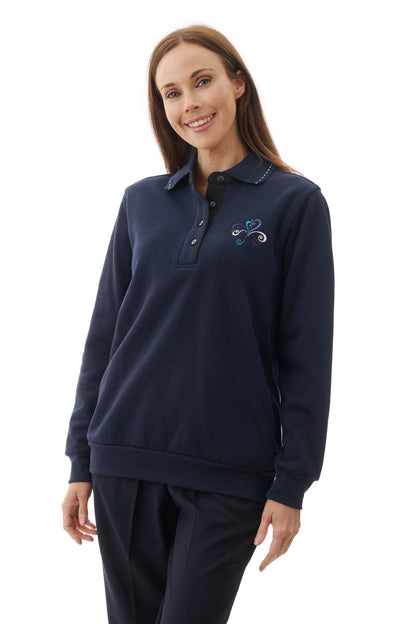 Rogers Embroidered Fleece Jumper - Givoni