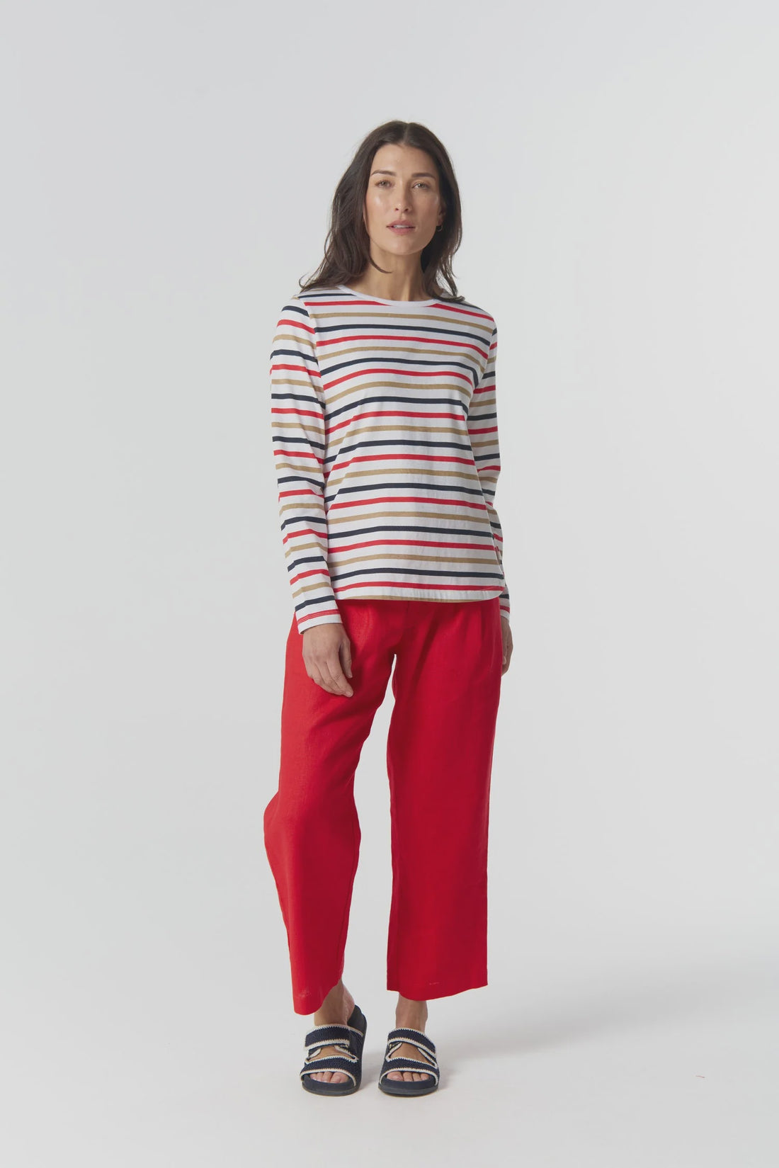 Original Multi Stripe Long Sleeve Top Goondiwindi