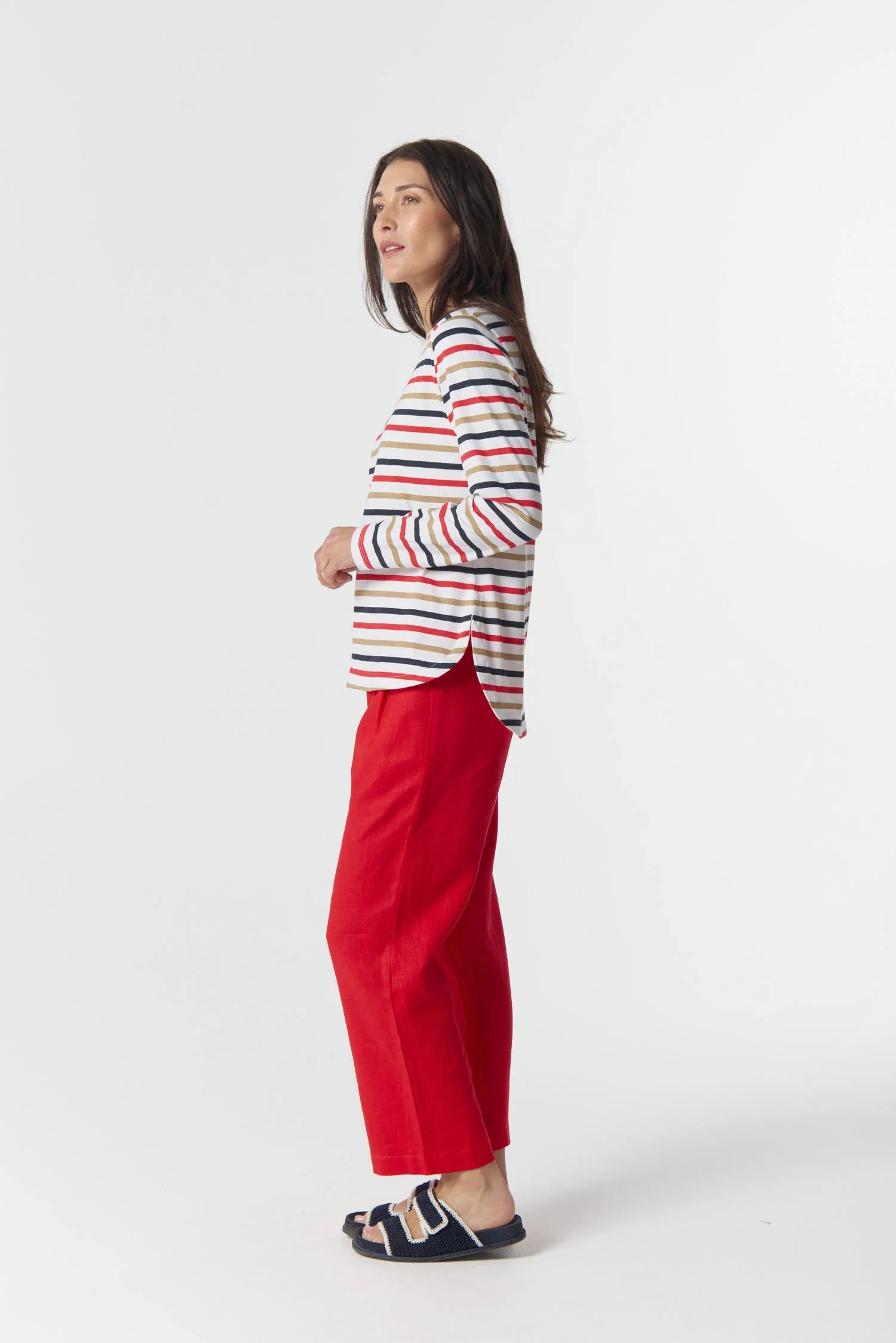 Original Multi Stripe Long Sleeve Top Goondiwindi