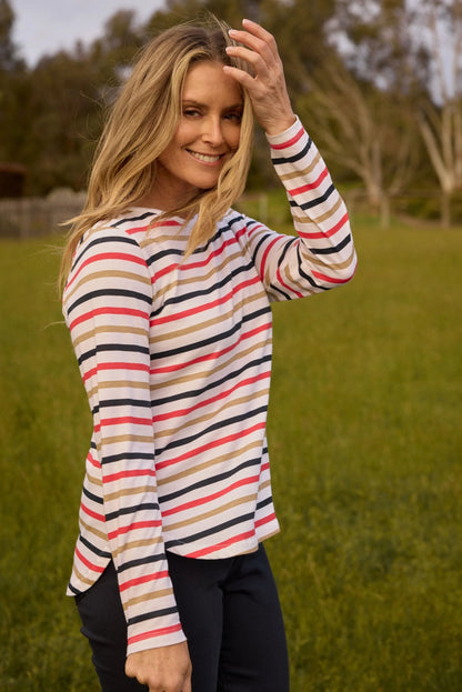 Original Multi Stripe Long Sleeve Top Goondiwindi
