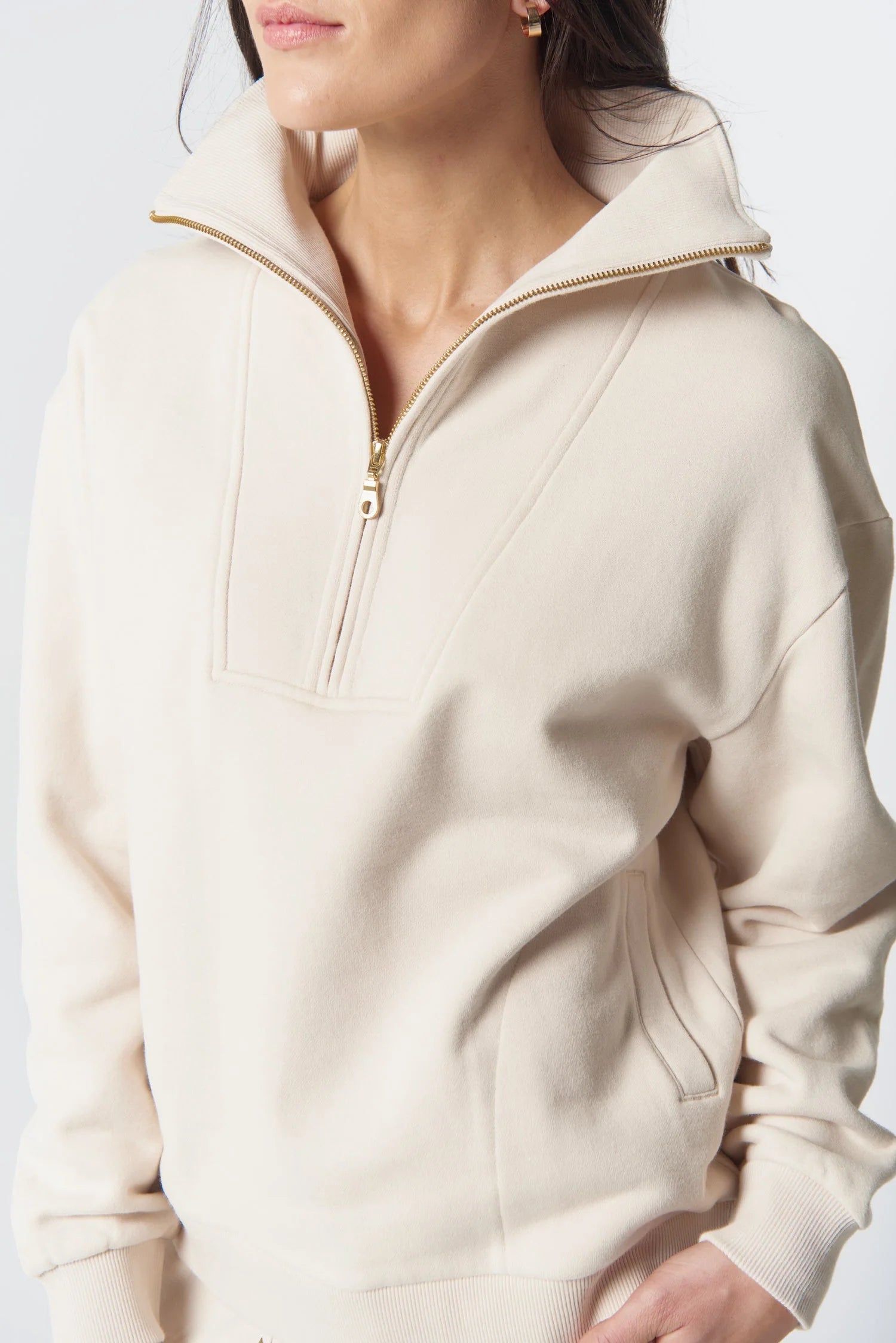 Rugged 1/2 Zip Cotton Sweater - Goondiwindi