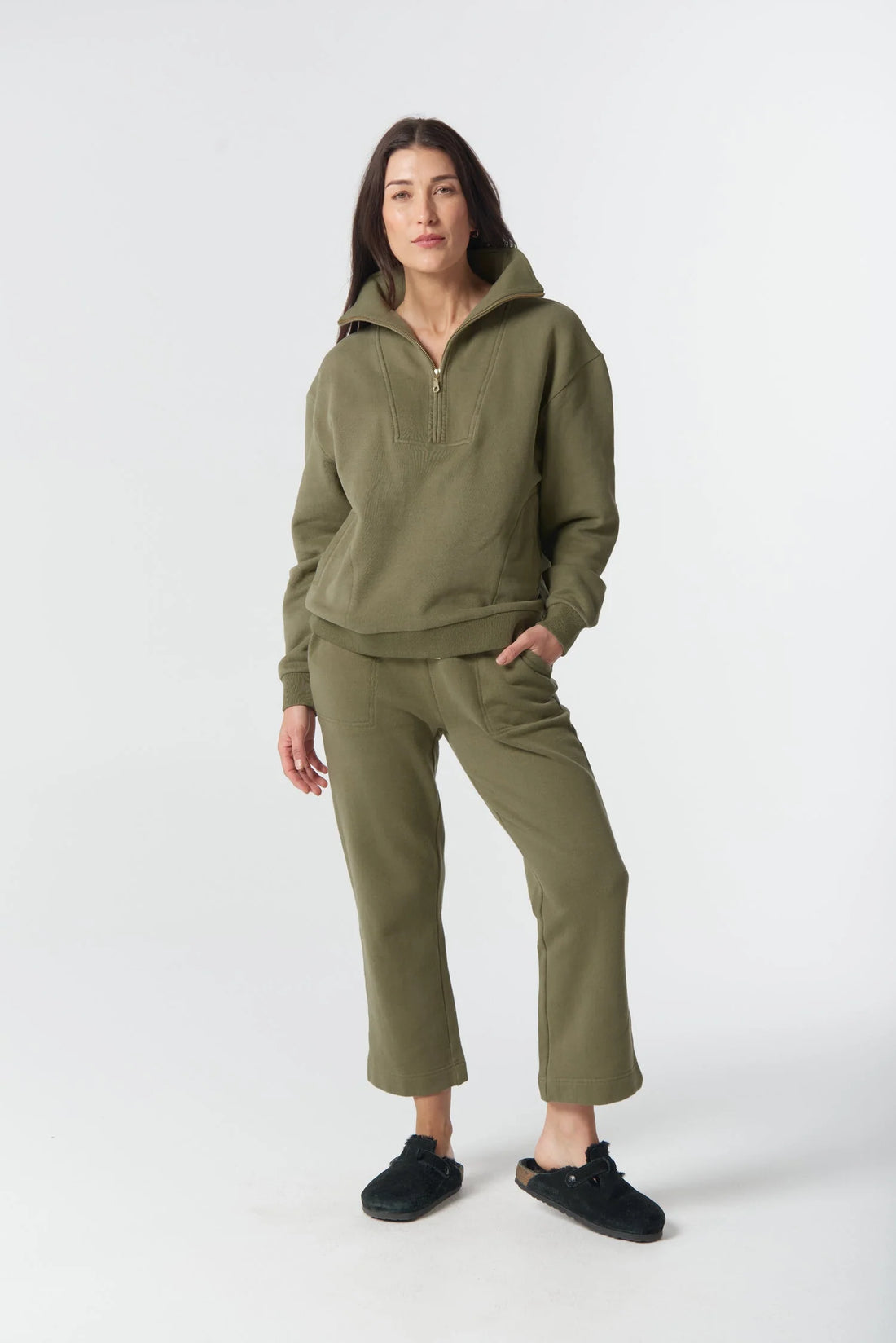 Rugged 1/2 Zip Cotton Sweater - Goondiwindi