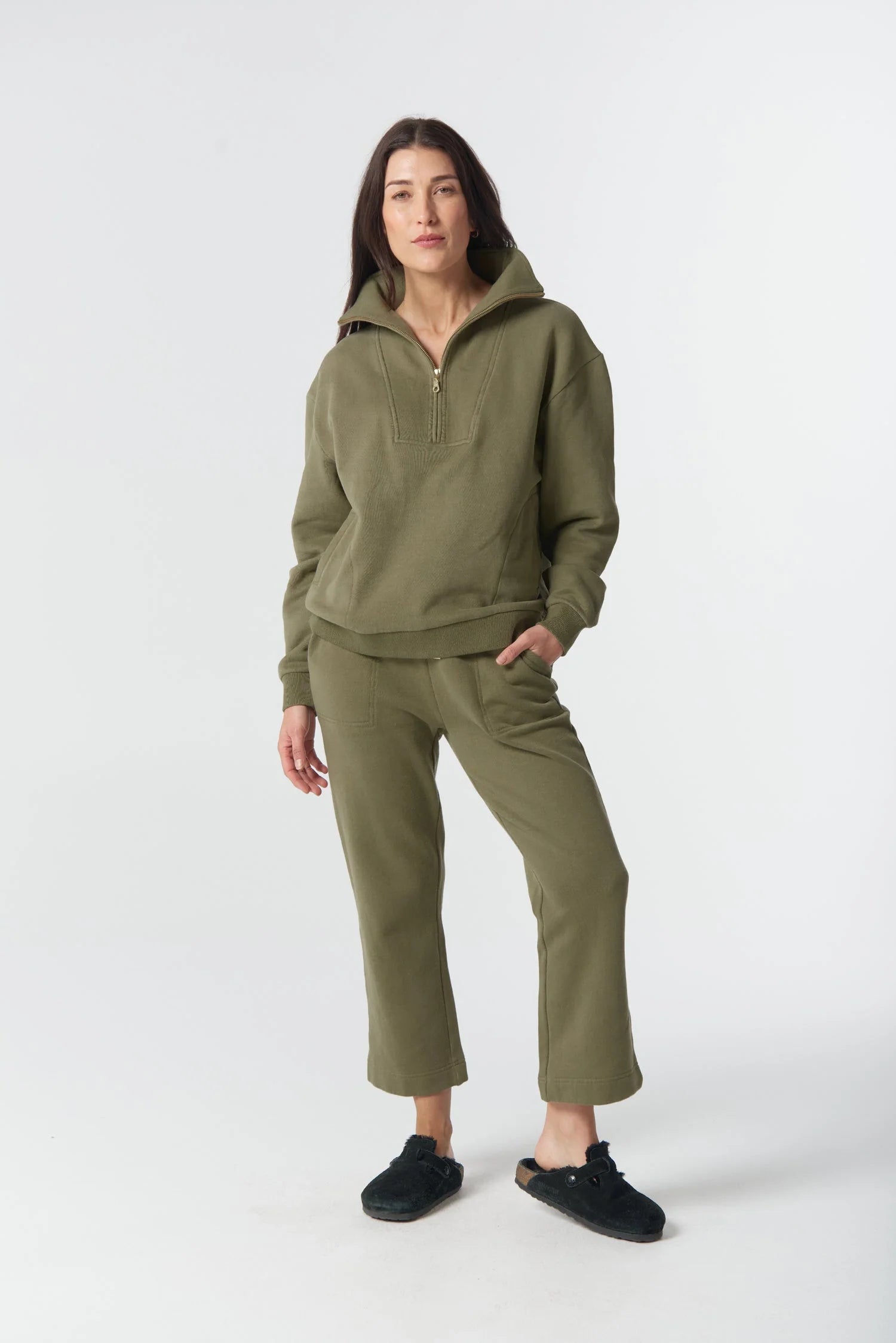 Rugged 1/2 Zip Cotton Sweater - Goondiwindi