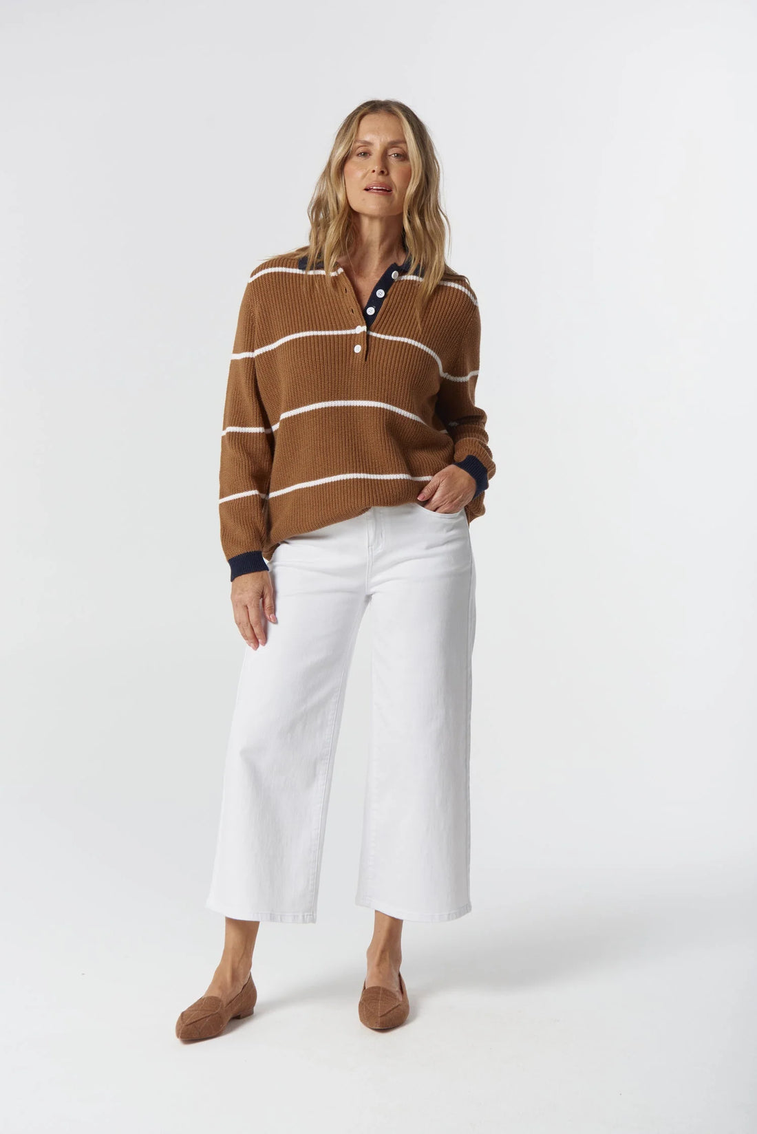 Husk Cotton Cashmere Knit Jumper - Goondiwindi